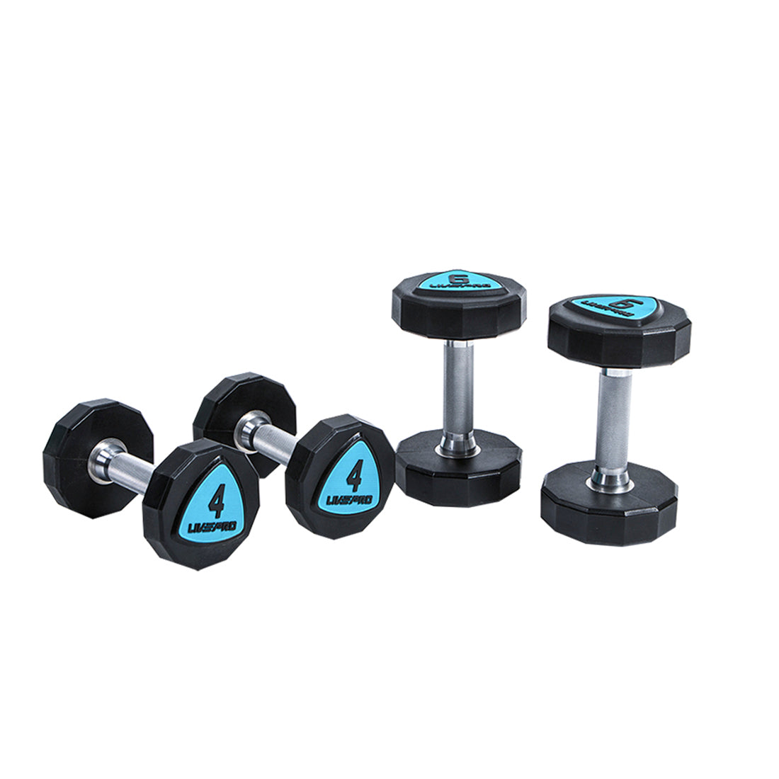 Urethane 12-Sided Dumbbells (2kg to 12kg) Set