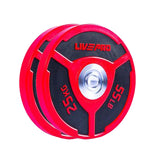 Livepro Urethane Elite Competition Bumper Plates 25kg - Sold as Pair