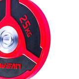 Livepro Urethane Elite Competition Bumper Plates 25kg - Sold as Pair