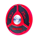 Livepro Urethane Elite Competition Bumper Plates 25kg - Sold as Pair