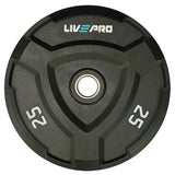 Livepro Rubber Bumper Plates - Sold As Pair (20 to 25kg)