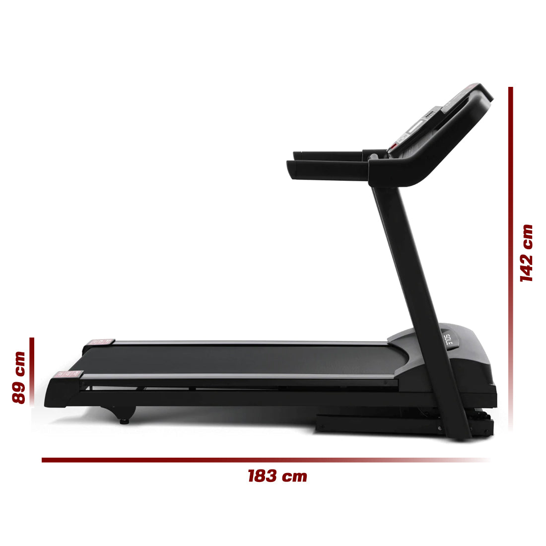 sole f60 treadmill dimension