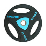 Livepro Tri-Grip Urethane Plates 25kg - Sold as Pair