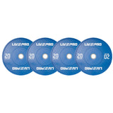 Livepro Rubber Colored Bumper Plates 20kg - Sold as Pair