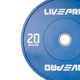Livepro Rubber Colored Bumper Plates 20kg - Sold as Pair
