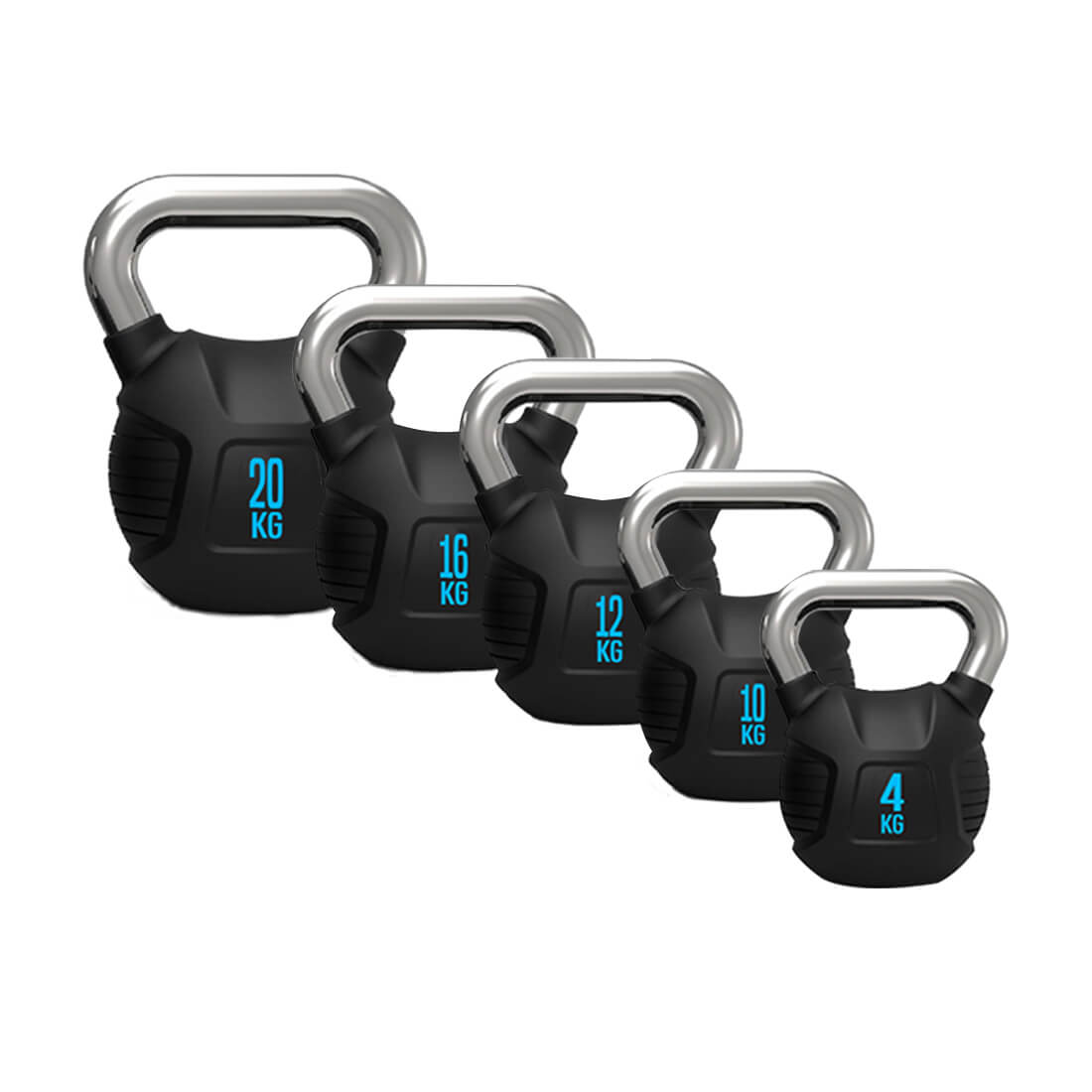 Premium Rubber Kettlebells Set (4 To 32kg)