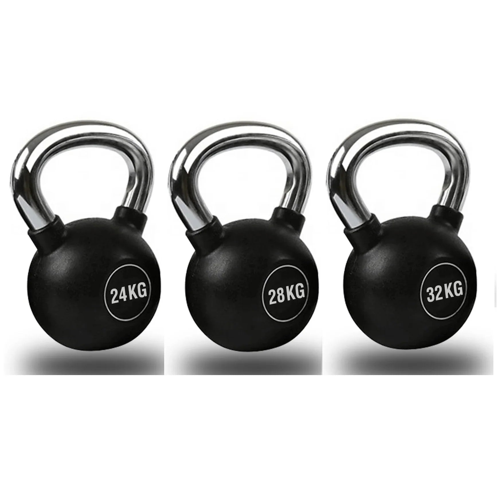 Rubber Kettlebells Set (24 to 32kg)