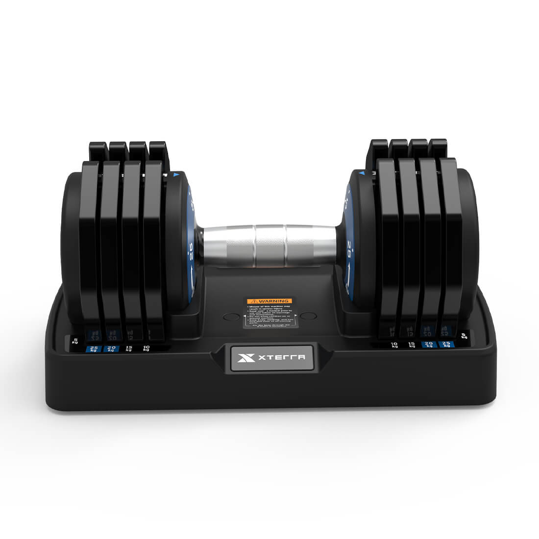 Xterra Adjustable Dumbbells 5-25Kg Set with Stand