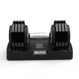 Xterra Adjustable Dumbbells 5-25Kg Set with Stand